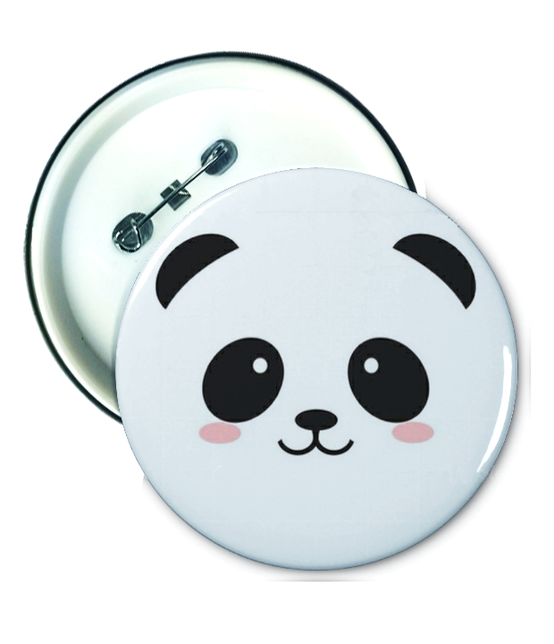 เข็มกลัด พิมพ์สี Panda Badge